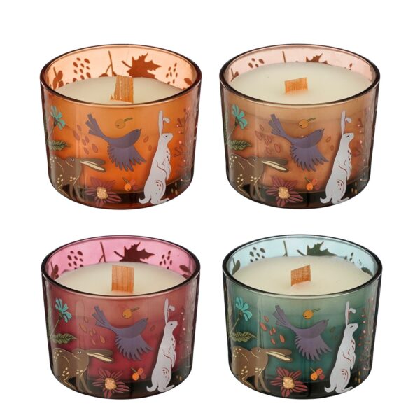 Lõhnaküünal metsloomad Ø11x h8cm värvivalik 1tk