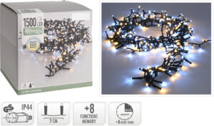 Valguskett 330cm kuusele soe ja külm valge 30m 1500LED IP44
