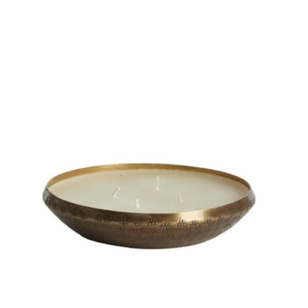 Küünal Abba kausis, kuldne Ø15x h4cm