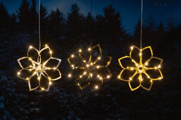 Valgusdekoratsioon Lill riputatav must 30LED 26cm