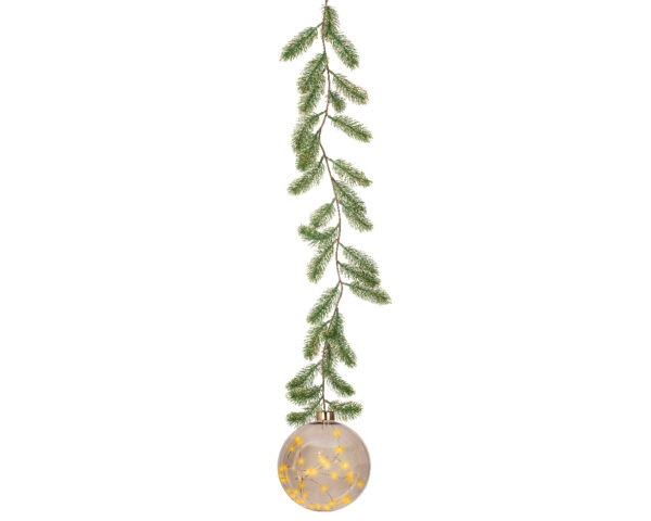 Valguspall oksal soe valge, patareid 40LED Ø20cm