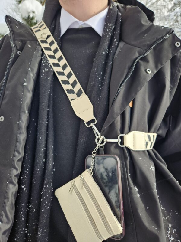 Telefonipael rahakotiga Beige & black bliss