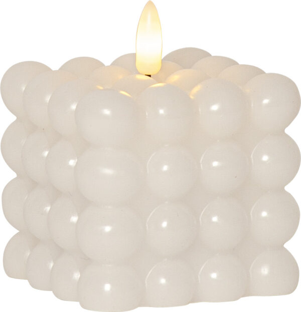 LED küünal Dot valge 7,5x7,5x h9,5cm