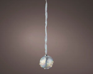 Valguspall hõbe 40LED Ø20cm soe valge