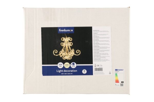 Led lühter riputatav soe valge 40x40x h40cm 204LED IP44