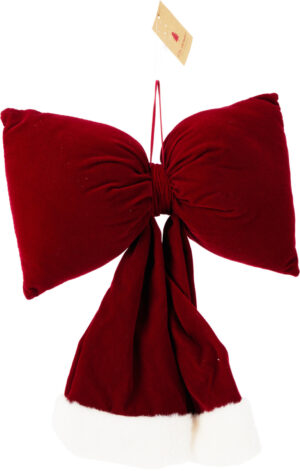 Kuuseehe rippuv lips tumepunane valge äärega 37x29x h8,5cm