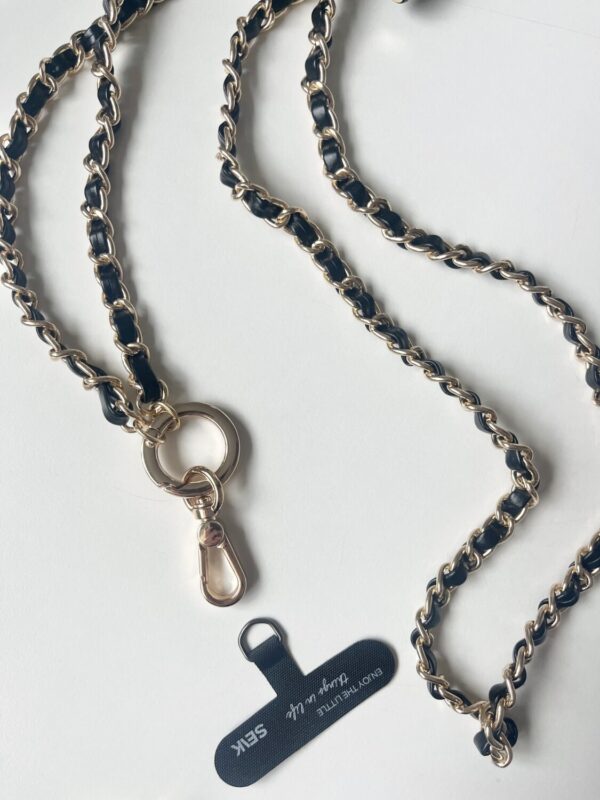 Telefonipael Noir & gold glam