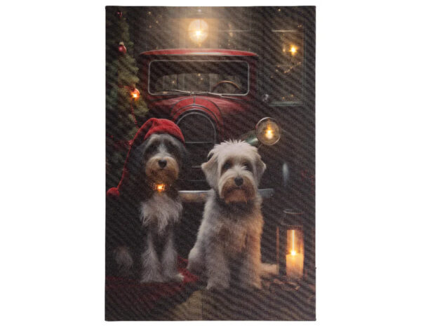 Seinapilt koerad soe valge 6LED 1,5x38x h58cm