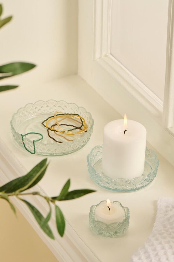 Küünlaalus klaasist Ø10,4x h2,5cm