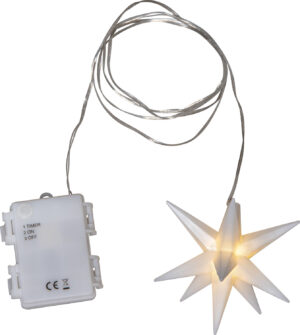 Täht Alice soe valge 10x10x h10cm 1LED