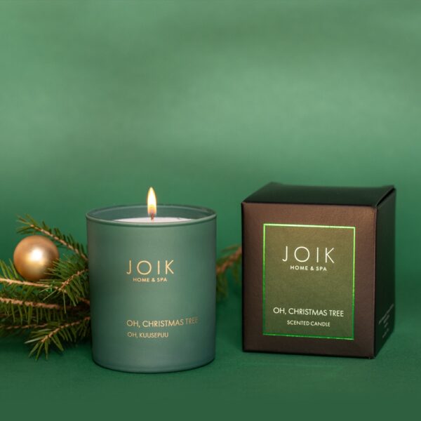 JOIK Home & Spa lõhnaküünal Oh, Kuusepuu kinkekarbis 150g