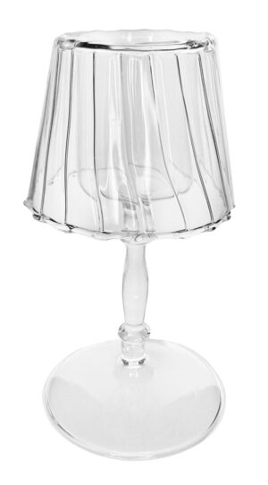 Küünlahoidja laualamp klaasist, läbipaistev Ø8,5x h16cm