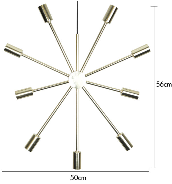Täht metallist Pix messing 50x3x56cm