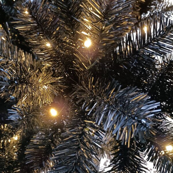 Kunstkuusk Lars must Led tuledega 210cm