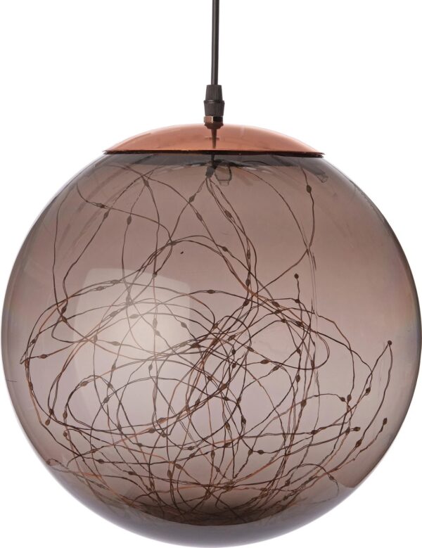 Valguspall suitsuklaas soe valge Ø18cm 80LED IP44