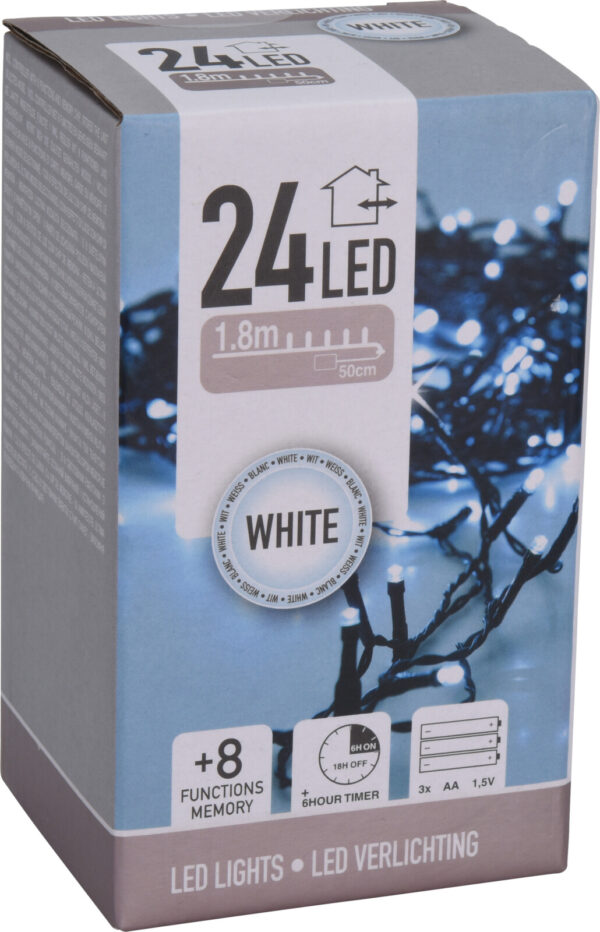 Valguskett külm valge 1,8m 24LED IP44