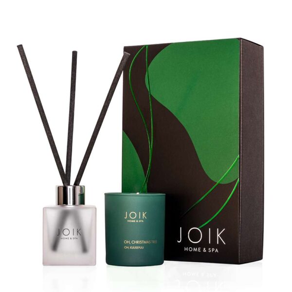 JOIK Home & Spa kinkekarp: Oh, kuusepuu lõhnaküünal ja kodulõhnastaja