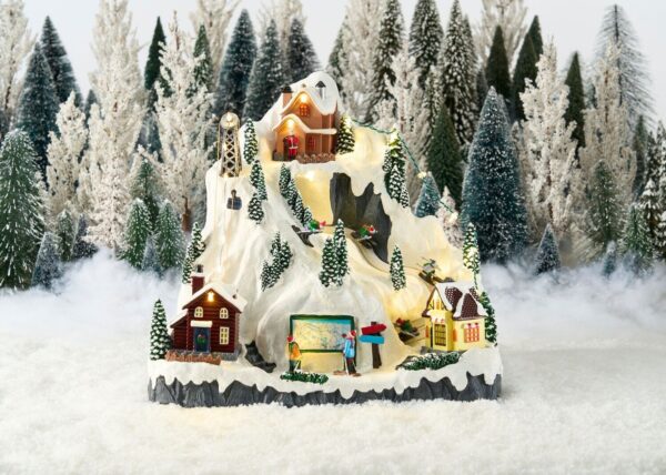 Jõuluküla Suusakuurort Led tuledega 30,5x24x h23cm