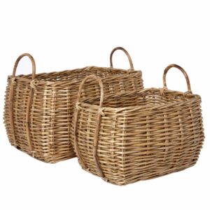 Korv Asta pruun, punutud 43x35x h39cm