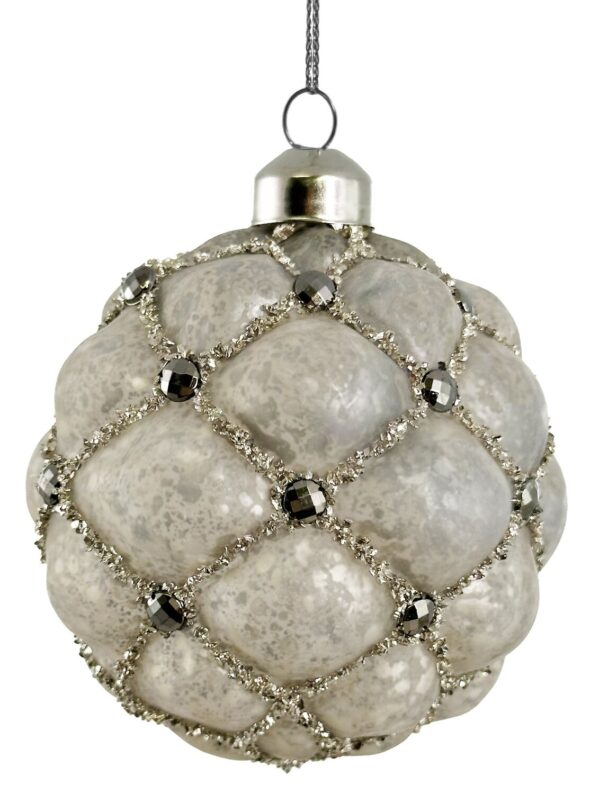 Klaaskuul mullid hõbedase säraga hõbedane Ø8cm