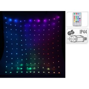 Valguskardin värviline 200x200cm 400LED IP44