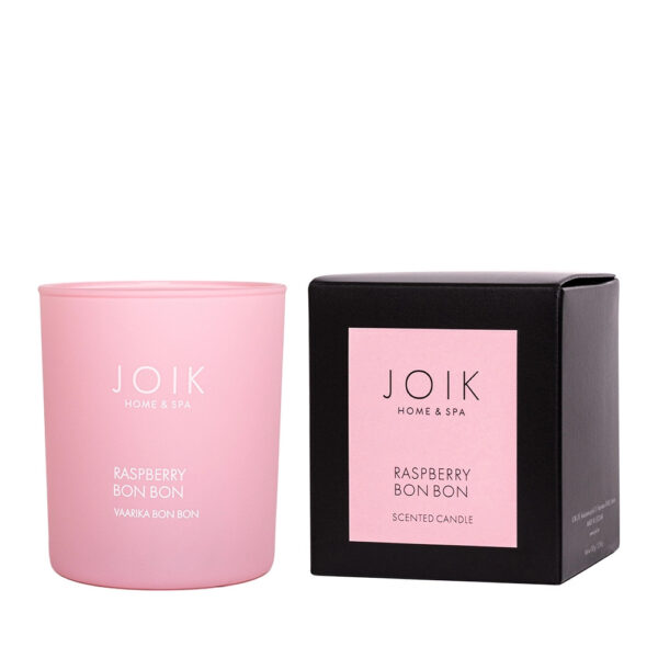 JOIK Home & Spa lõhnaküünal Raspberry Bon Bon kinkekarbis 150g