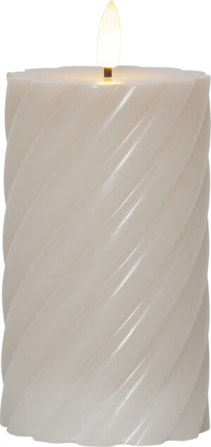 LED küünal Swirl beež Ø7,5x h15cm