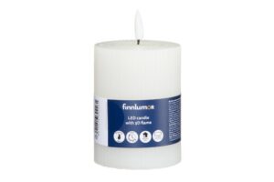 LED küünal 3D leegiefektiga valge Ø7,5x h13cm