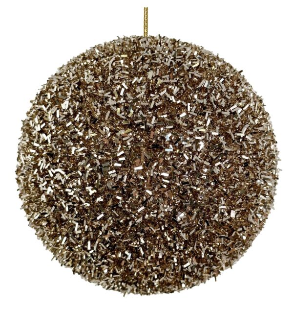 Jõulukuul tinsel shampanja Ø12cm