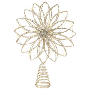 Kuusetipp soe valge, patareid 20LED 19x5x h26cm