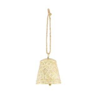 Metallist kelluke riputatav, kuldne 12x12x h15cm