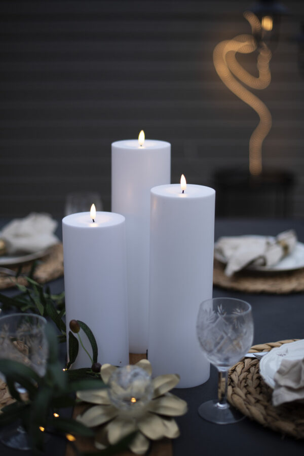 LED küünal valge Ø10x h27,5cm IP44