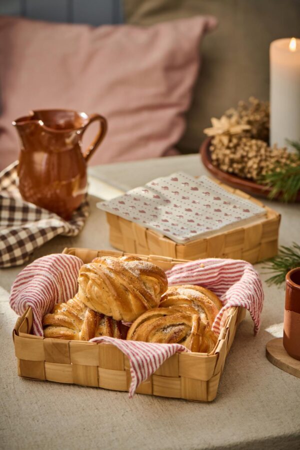 Laastukorv pruun 24x24x h6cm