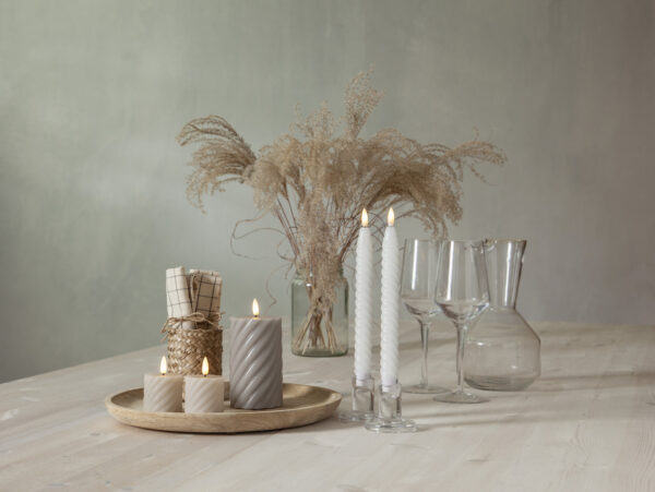 LED küünal Swirl hall Ø7,5x h15cm