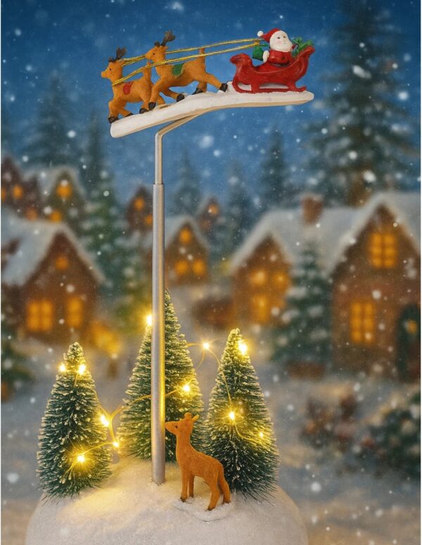 Dekoratsioon lendav jõuluvana soe valge 3LED Ø10,7xh22,5cm erinevad 1tk