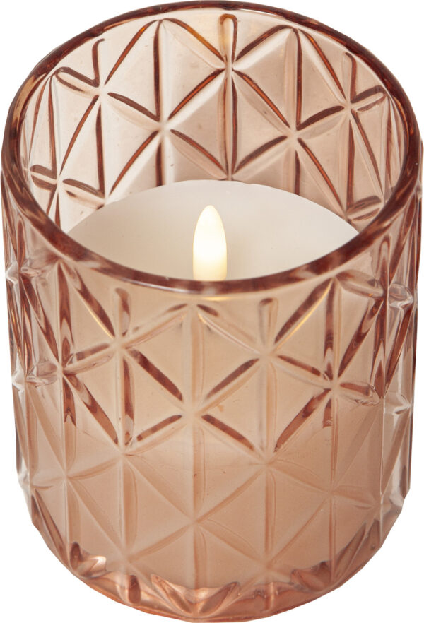 LED küünal Romb roosa Ø10x h12,5cm