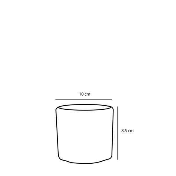 Lillepott Era reljeefne Ø10x h9cm must