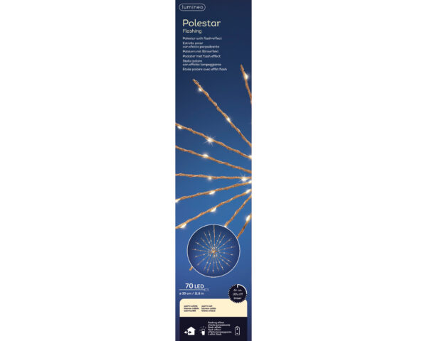 Valguskera vilkuv soe valge 70LED Ø30cm