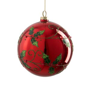 Klaaskuul Holly punane Ø15cm