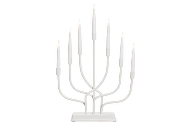 Advendiküünal Hetty valge 7LED taimeriga