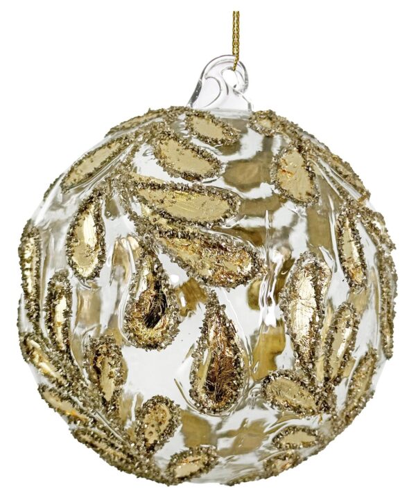 Klaaskuul kuldsed tilgad läbipaistev Ø10cm