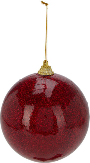 Jõulukuul sädelev punane Ø10cm