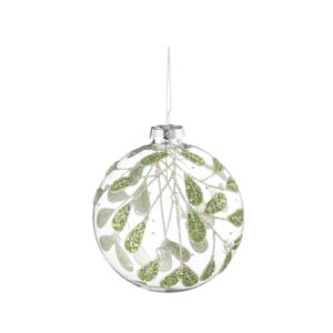 Klaaskuul rohelised lehed läbipaistev Ø10cm