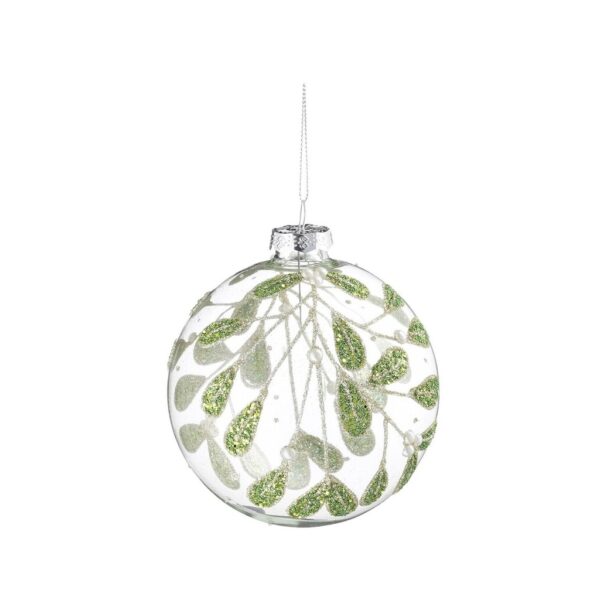 Klaaskuul rohelised lehed läbipaistev Ø10cm