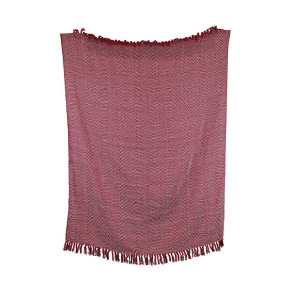 Pleed puuvill tumepunane 125x150cm