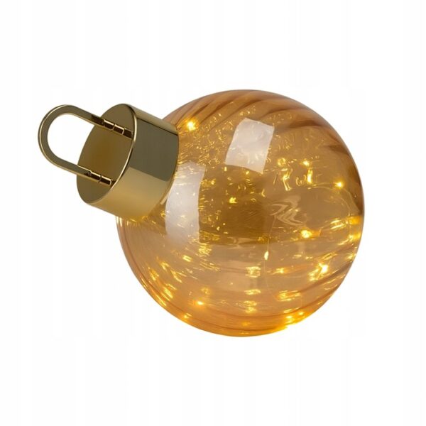 Klaaskuul valgusega amber, soe valge 20LED Ø20x23,5cm