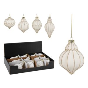 Kuuseehe klaasist kuldne muster valge erinevad 1tk