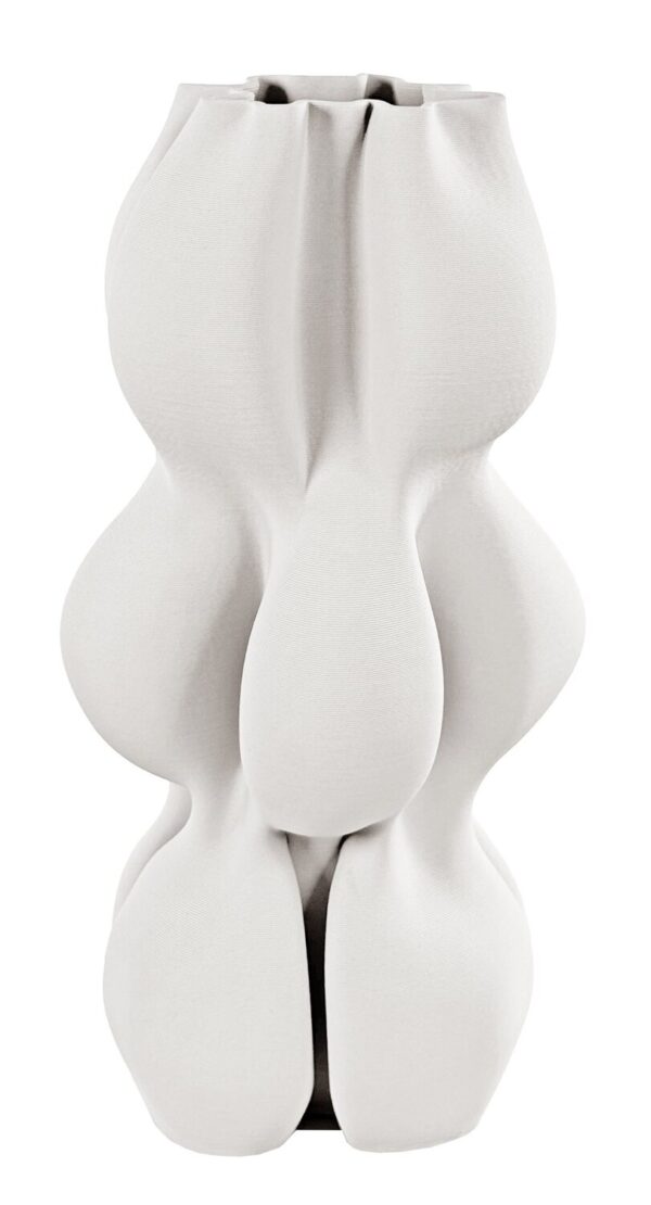 Vaas mullitav valge 19x13x h33cm