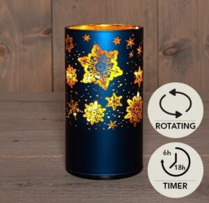 Latern tähed soe valge Ø9x h16cm 10LED