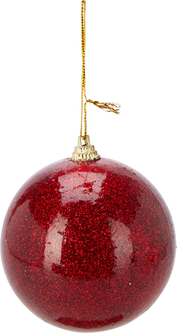 Jõulukuul sädelev punane Ø8cm